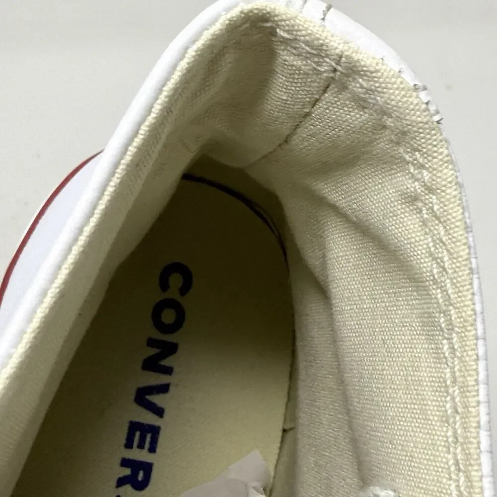 Converse All Star Chuck Taylor Mens 8.5 White Leather High Top Retro Shoes - Picture 9 of 14